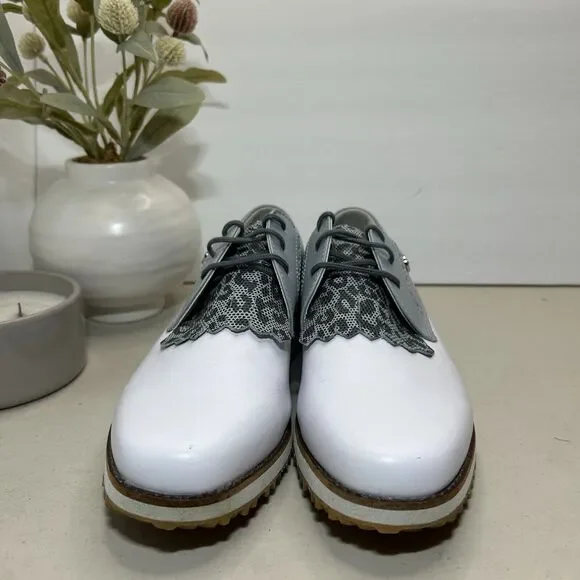 FootJoy Sport Retro Kiltie Spikeless Golf Shoes Leather 92395 Women's US 8 M - Picture 2 of 12